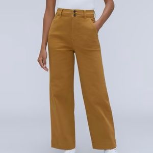 Everlane Organic Wide Leg Pant in Tapenade